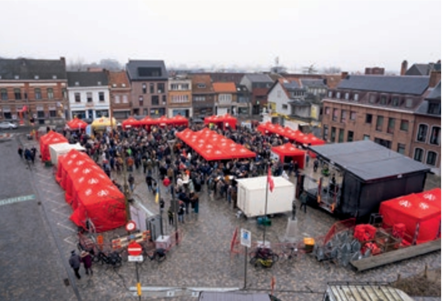 Zicht op Kristus Koningplein tijdens nieuwjaarsreceptie