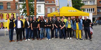 De gele campagnegolf in Ekeren