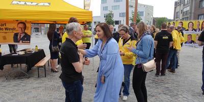 De gele campagnegolf in Ekeren