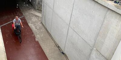 Opening fietstunnel