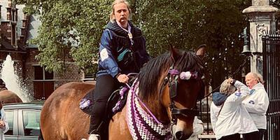 Ontvangst koning van de Lustige Gansen koningin van de vrije gans