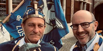 Ontvangst koning van de Lustige Gansen koningin van de vrije gans