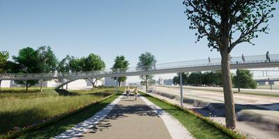 Nieuwe fiets- en wandelbrug in Ekeren