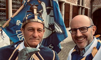 Ontvangst koning van de Lustige Gansen koningin van de vrije gans