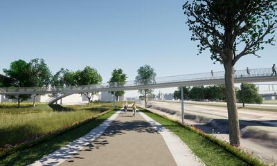 Nieuwe fiets- en wandelbrug in Ekeren